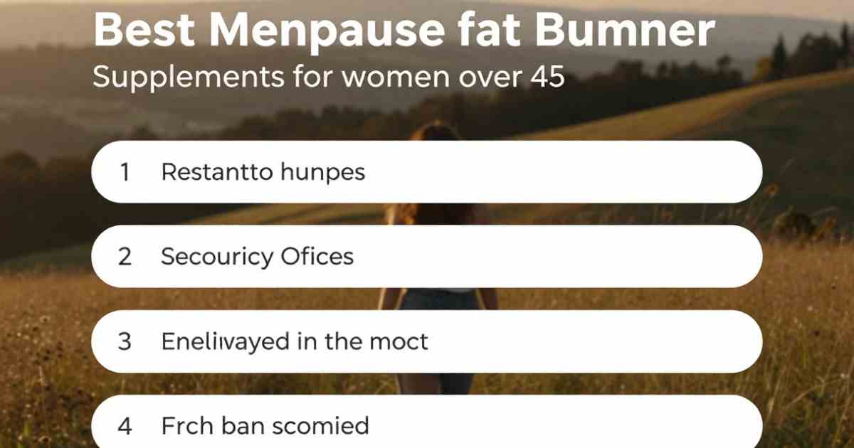 Best Menopause Fat Burner Supplements for Women Over Age 45